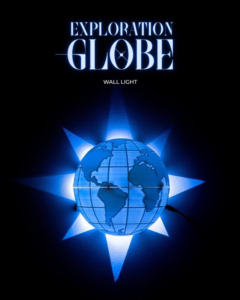Luz de pared con globo de exploración