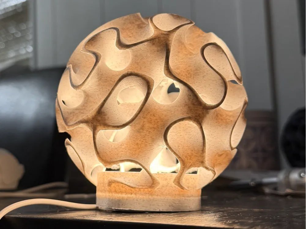 [BN3D-000807] Lámpara esférica de gyroid