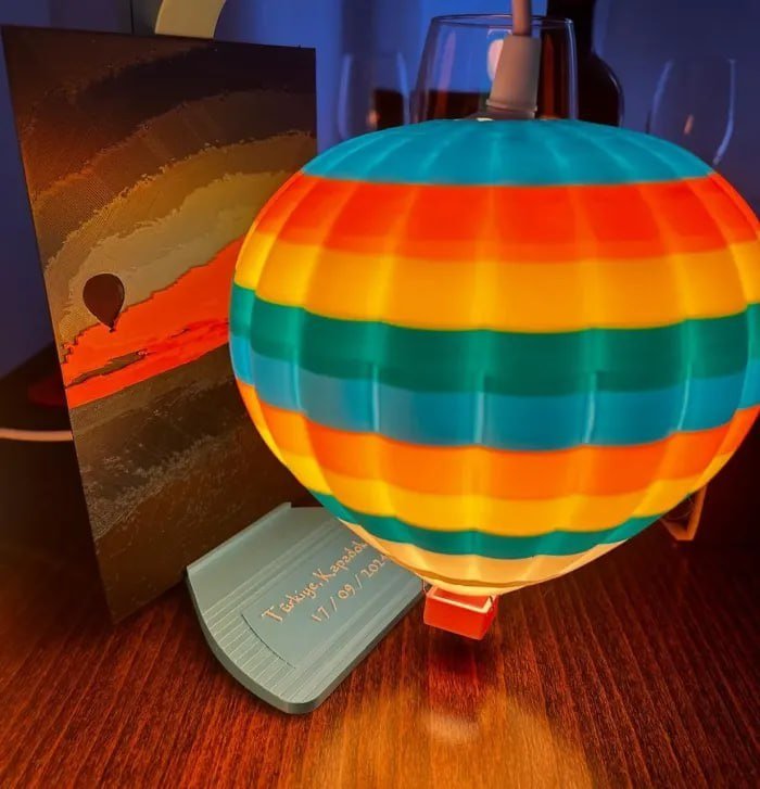 [BN3D-000808] Globo aerostático — lámpara de globo