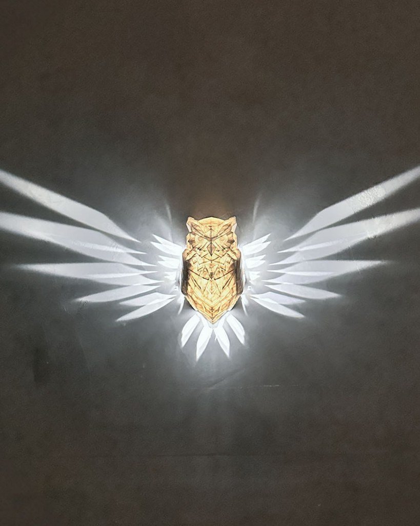 [BN3D-000821] Lámpara de pared búho nocturno