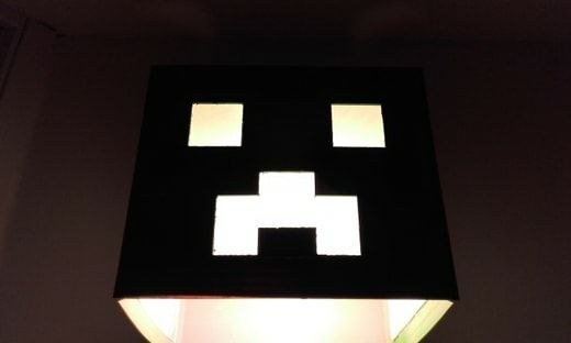 [BN3D-000844] Lámpara de pared Creeper de Minecraft para habitación grande