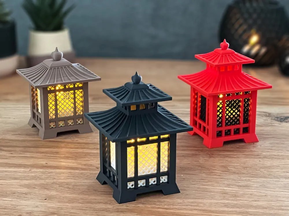 [BN3D-000876] Farol japonés mini con luz de té