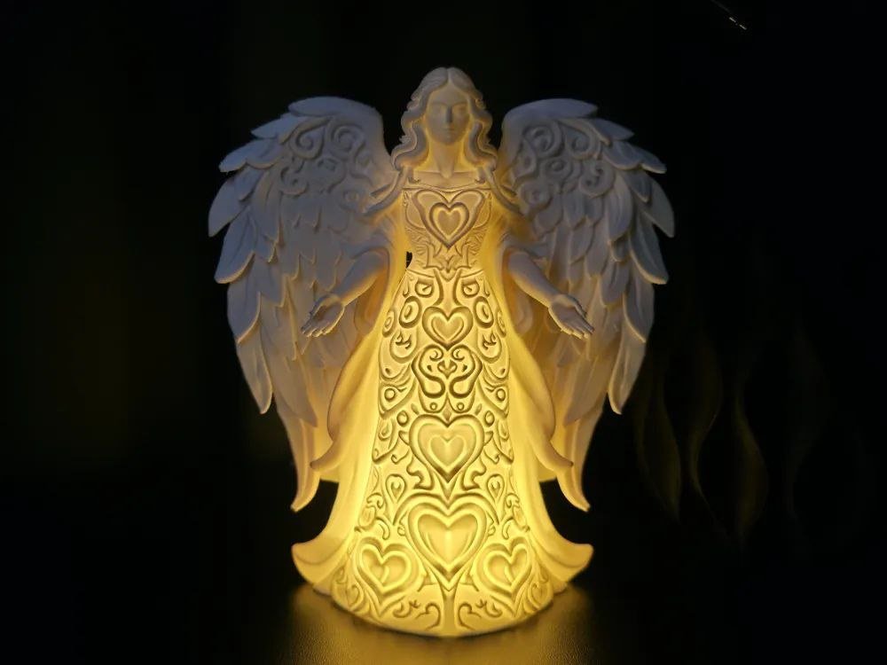 [BN3D-000886] Lámpara ángel corazón