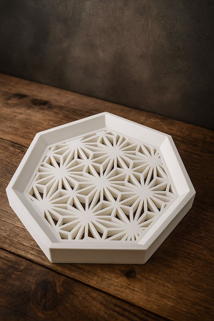 [BN3D-000902] Bandeja hexagonal kumiko