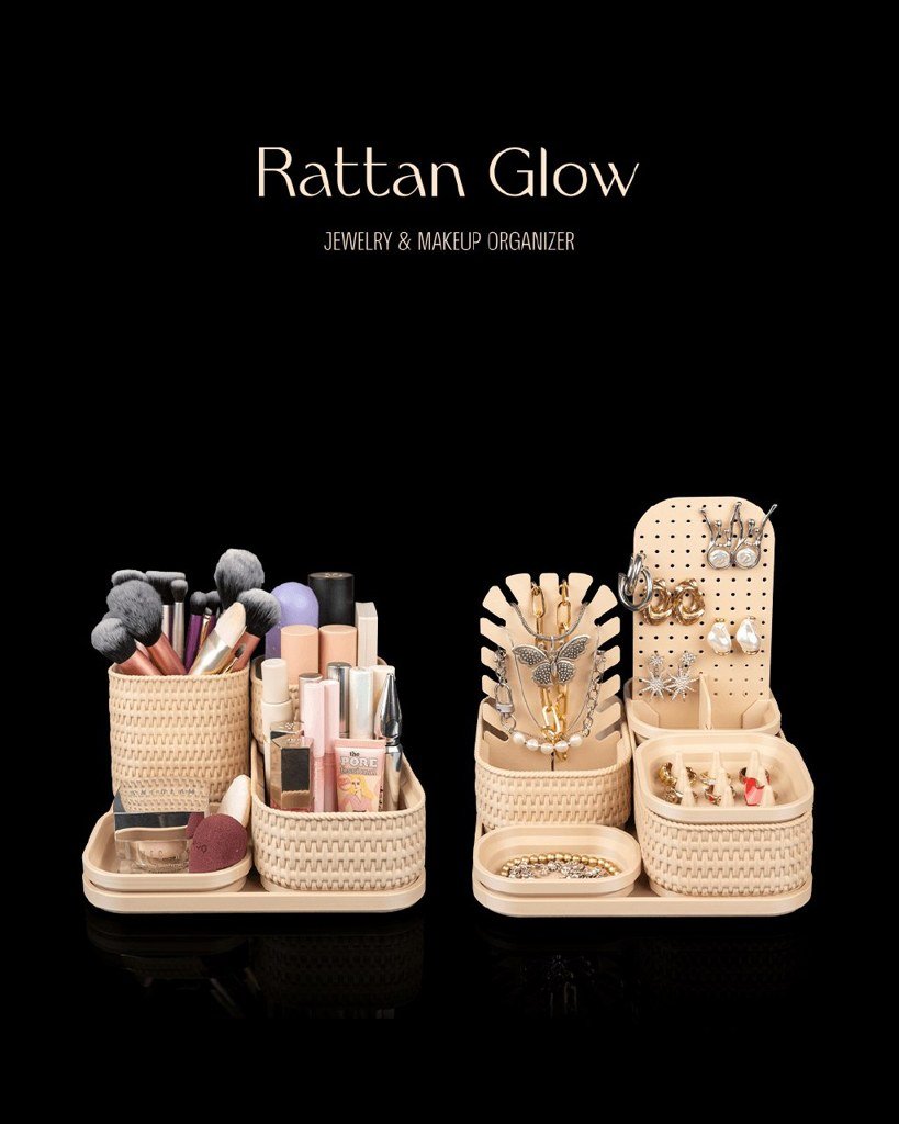 [BN3D-000933] Organizador de joyas y maquillaje Rattan Glow