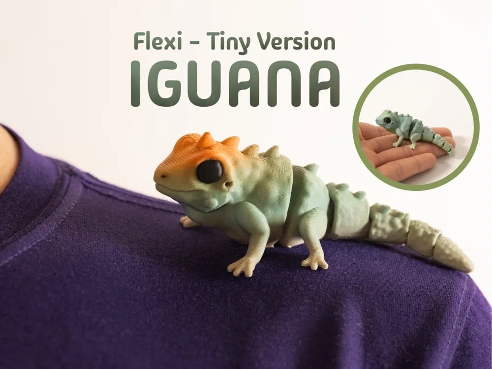 Iguana articulada para llavero