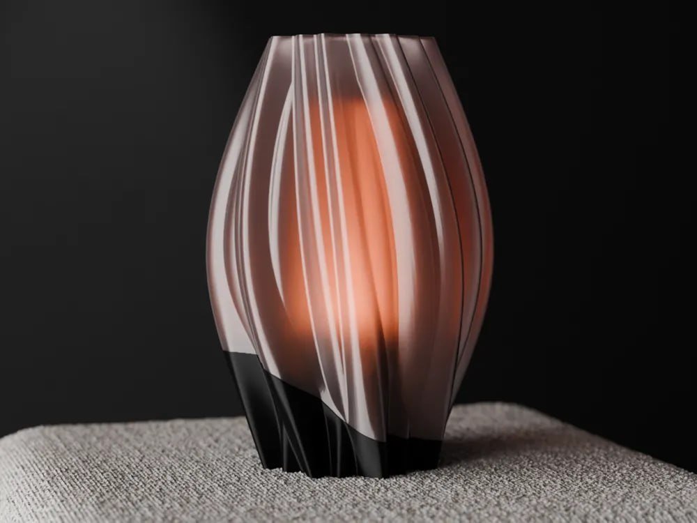 Lámpara fluida con difusor interno