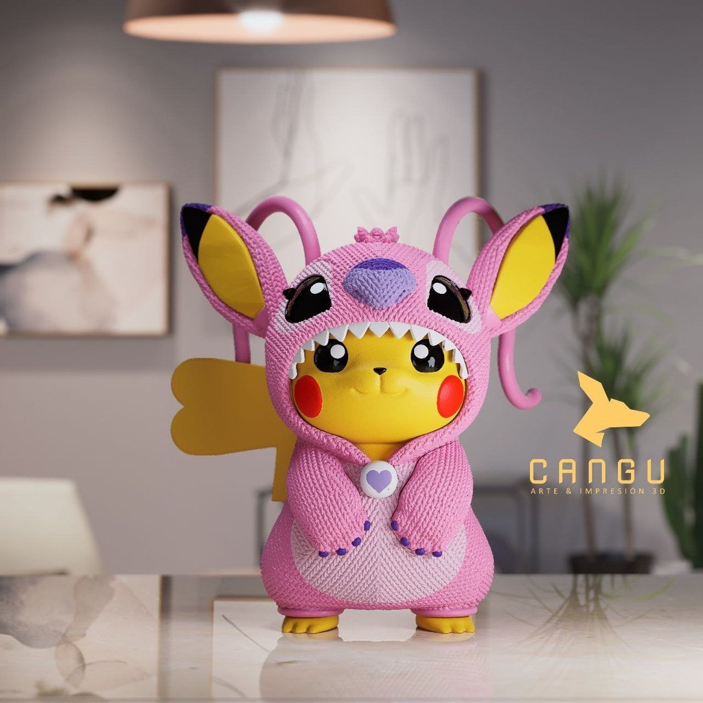[BN3D-001127] Pikachu femenino estilo Stitch crochet