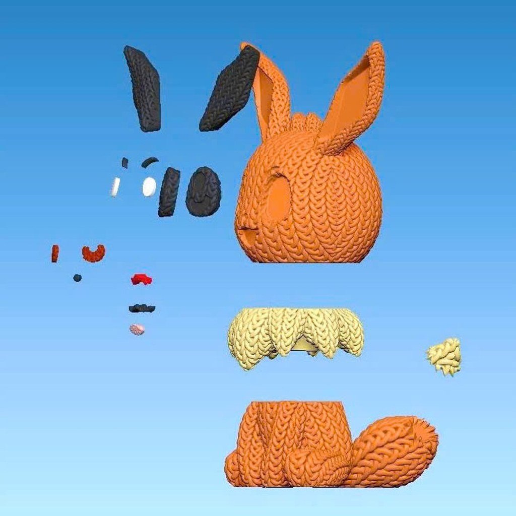 Eevee tejido multipart