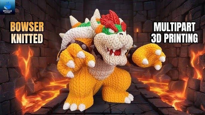 [BN3D-001277] Bowser tejido multipart