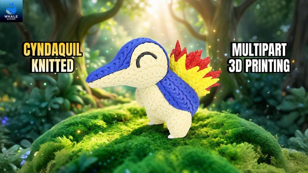 Cyndaquil tejido multiparte