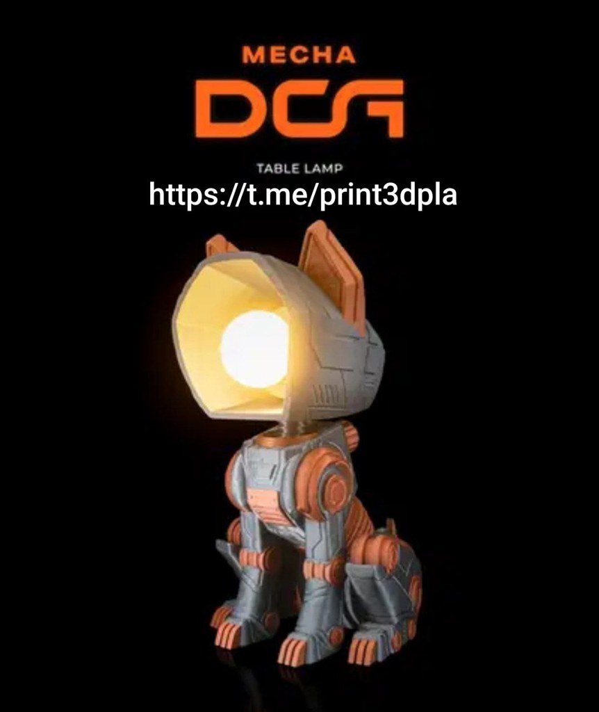 [BN3D-001370] Lámpara de mesa perro mecha