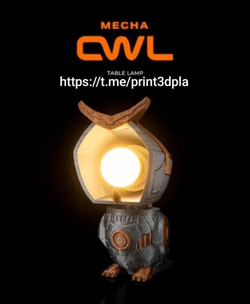 [BN3D-001371] Lámpara de mesa búho mecha