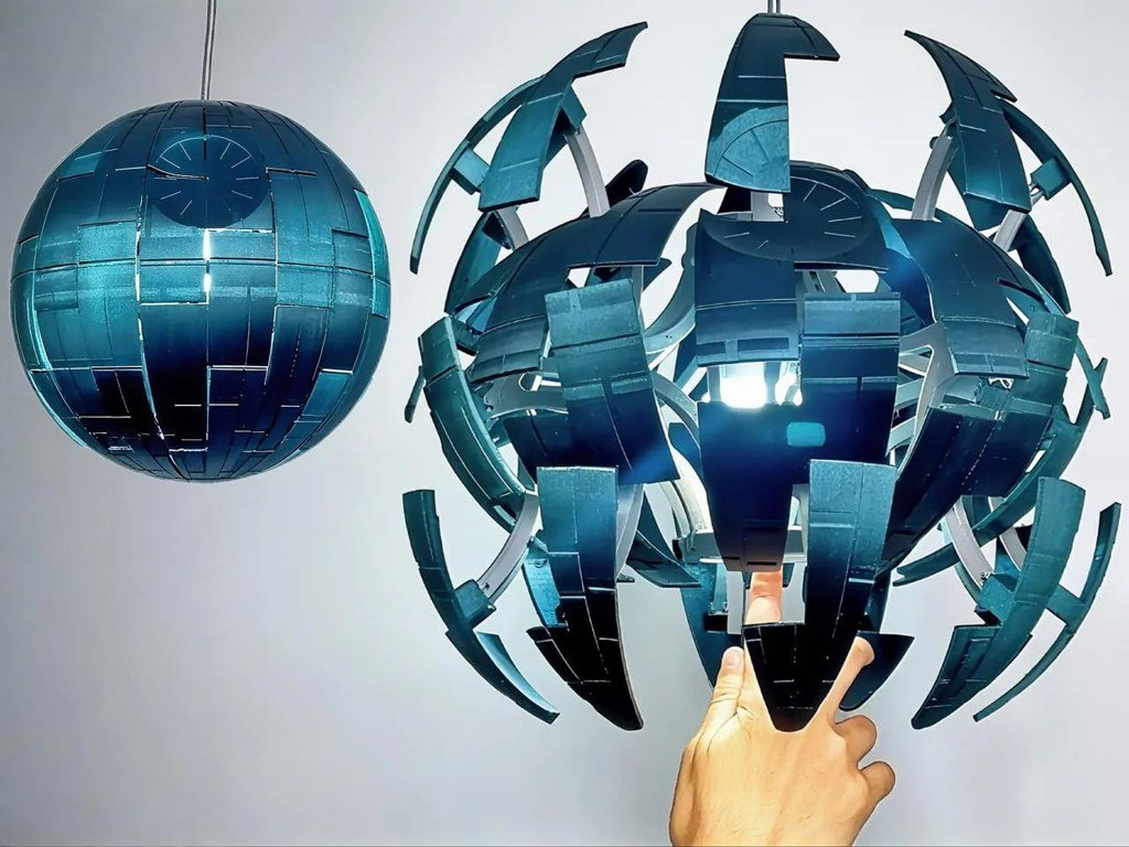 [BN3D-001375] Lámpara colgante Death Star explosiva personalizable