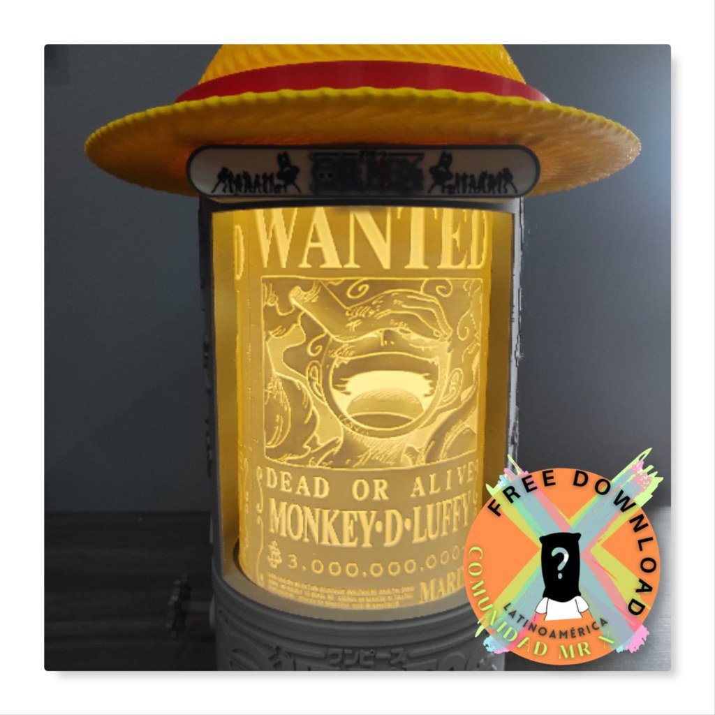 [BN3D-001381] Lámpara multiposiciones de Luffy, el rey de los piratas