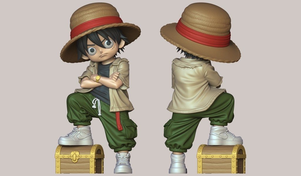 [BN3D-001550] Luffy fan art urbana No AMS multiparts de One Piece