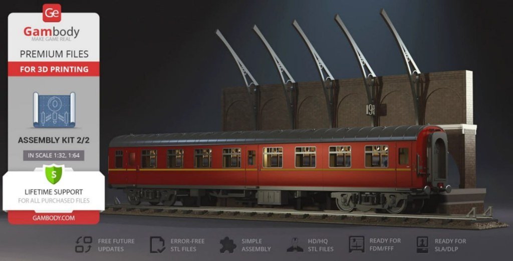 [BN3D-001625] Hogwarts Express Kit 2: vagón y plataforma