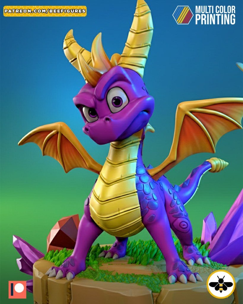 [BN3D-001644] Figuras de abeja de Spyro the Dragon y Sparx