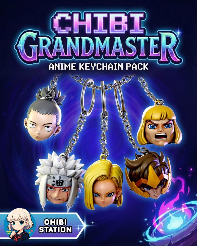 Pack de llaveros anime chibi