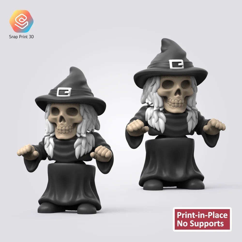 [BN3D-000092] Skull Witch Flexible Articulado