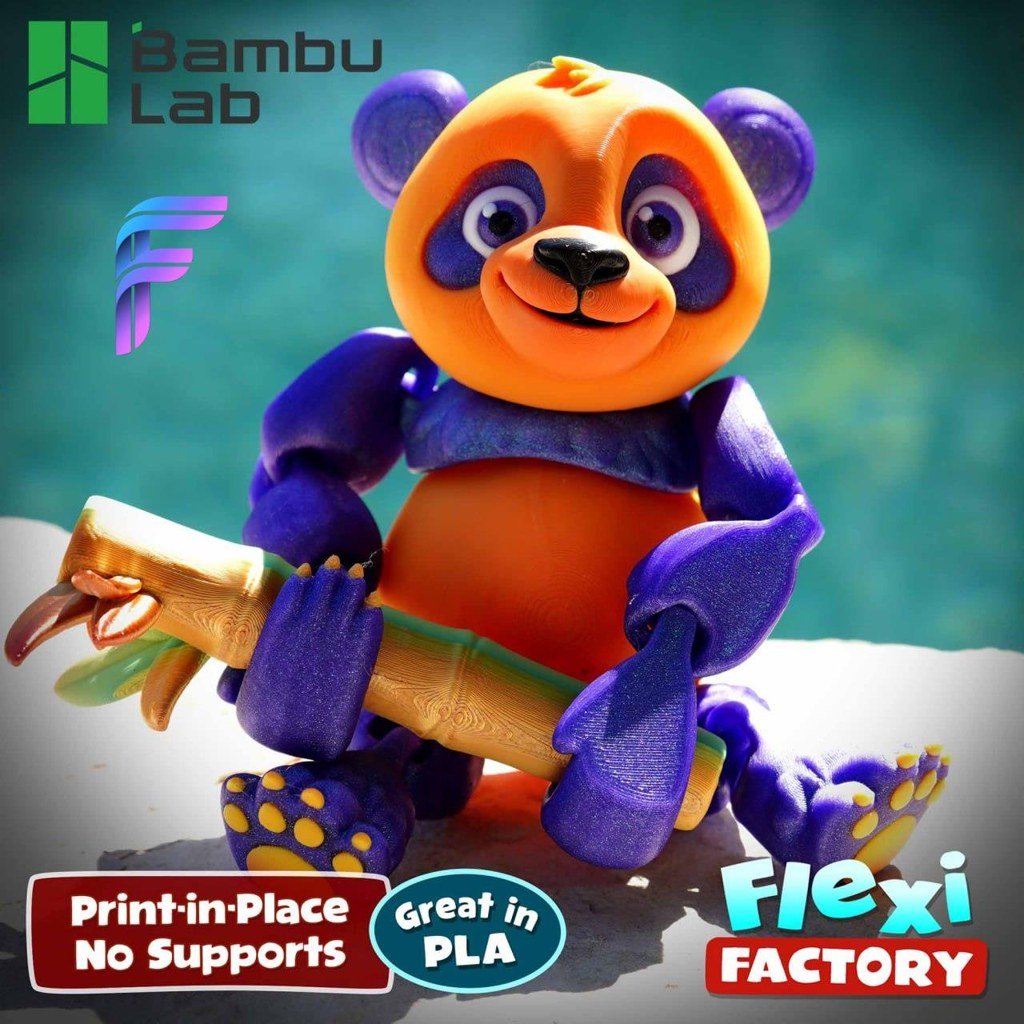 Factory Bamboo Panda Flexible Articulado
