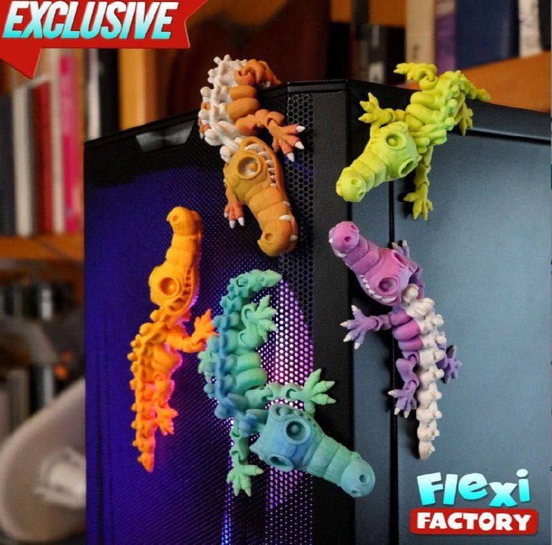FlexiFactory Mini Crocodile Flexible Articulado