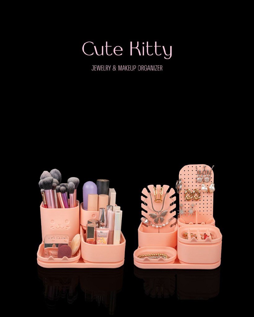 [BN3D-000189] Cute Kitty Jewelry and Makeup Organizer