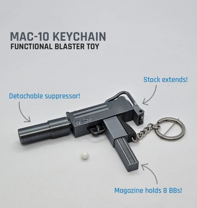 [BN3D-000211] Llavero MAC 10 Functional Blaster Toy