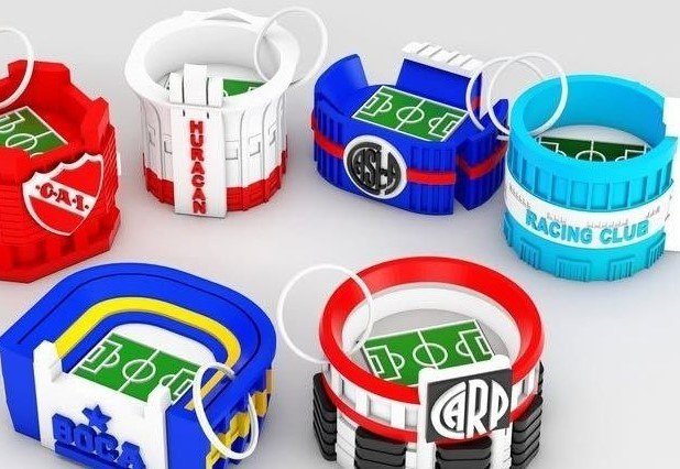 [BN3D-000314] Llavero Llaveros de clubes de futbol argentinos