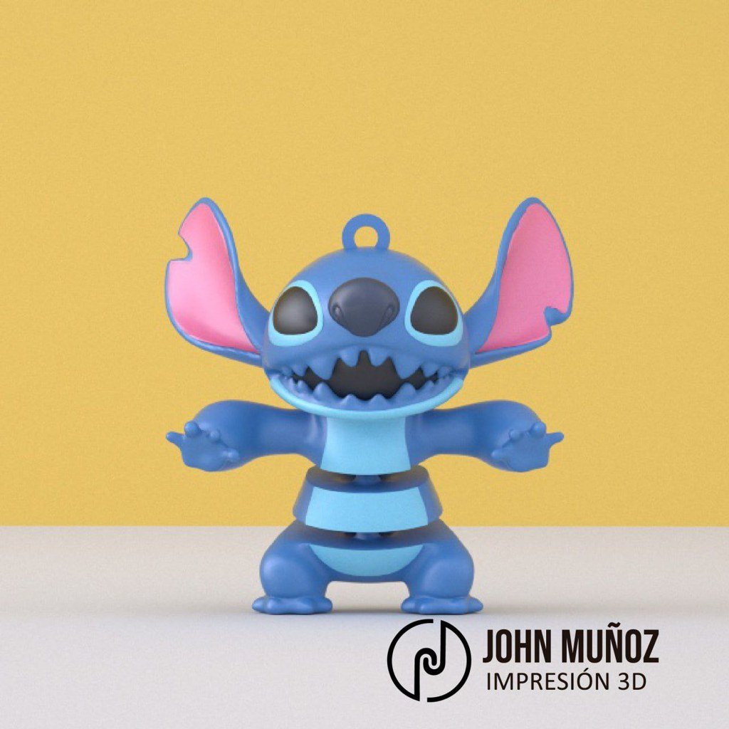 [BN3D-000333] Llavero John Munoz Stitch Flexible Articulado