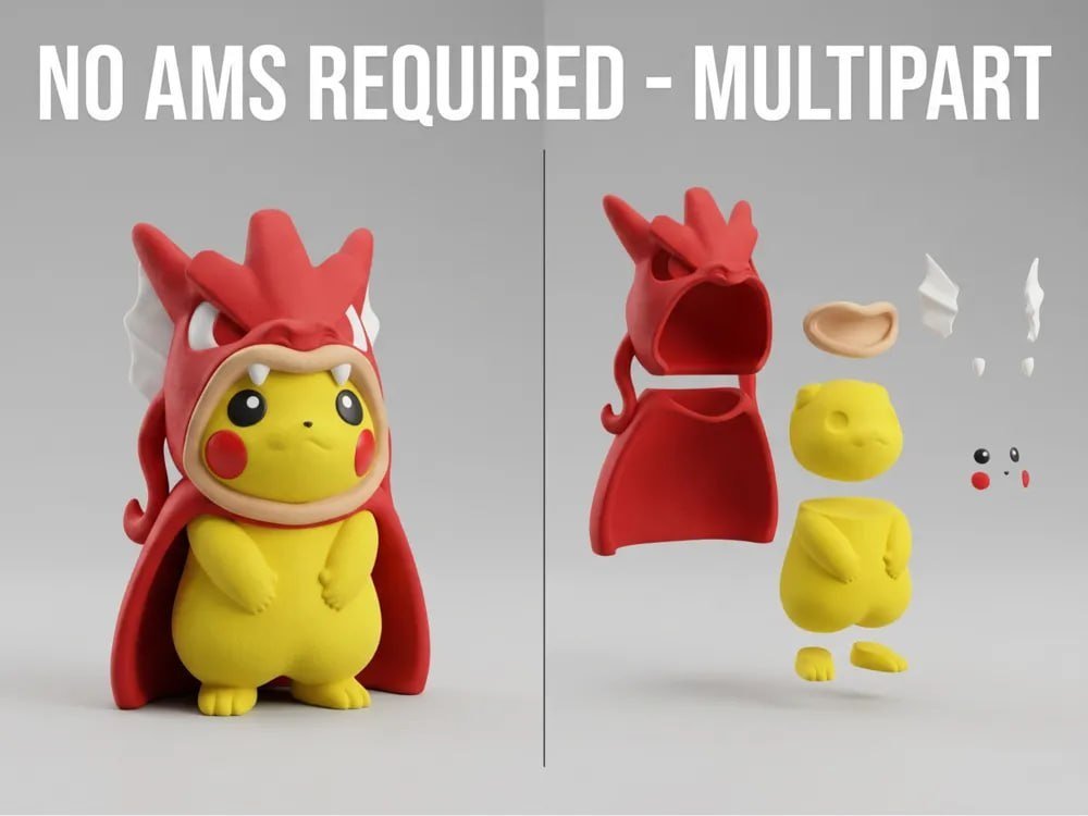 Pikachu con poncho de Gyarados
