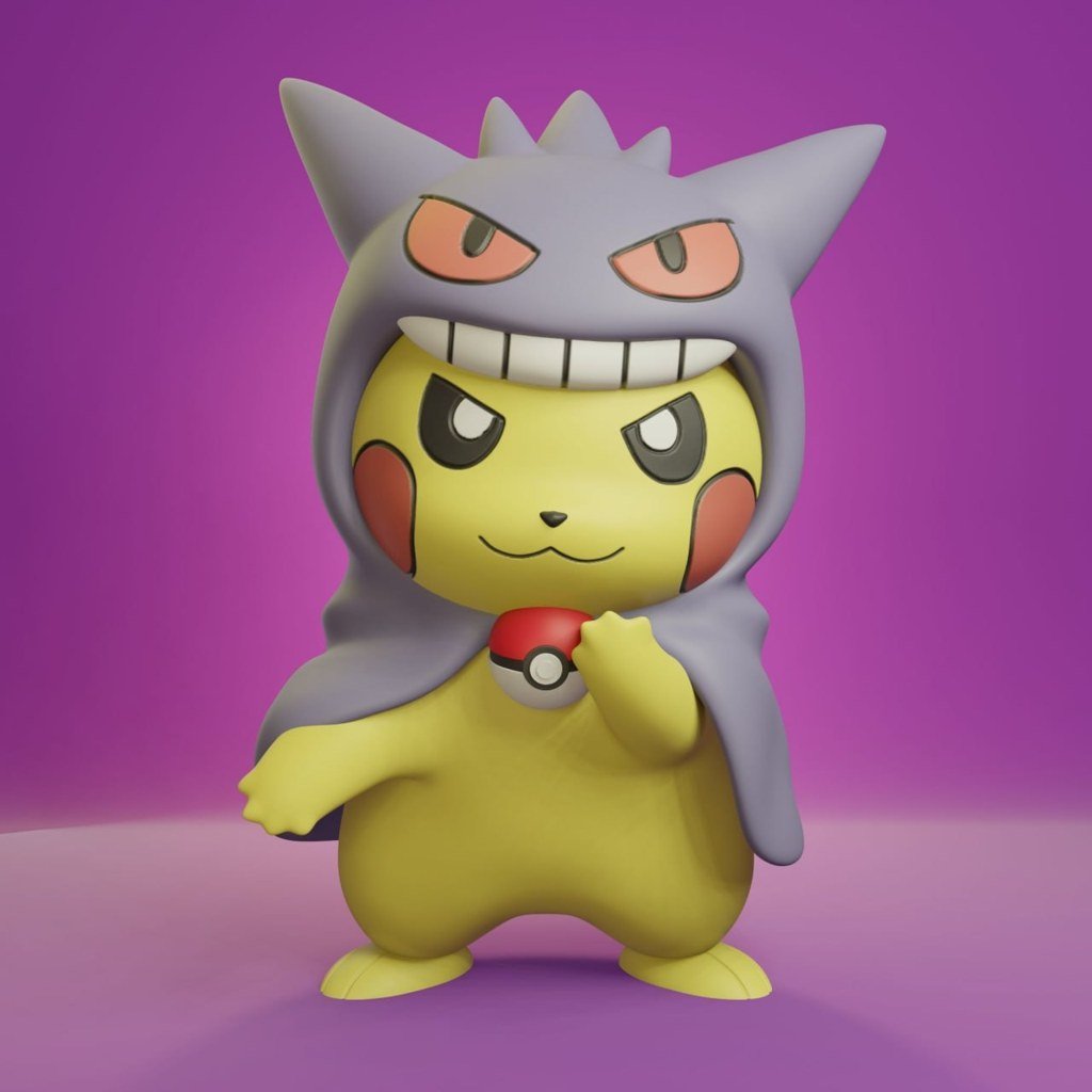 Pikachu disfrazado de Gengar