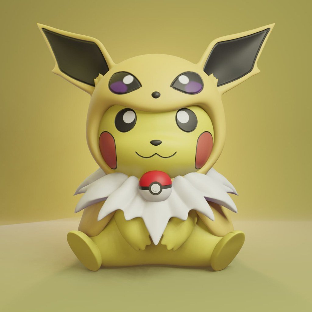 Pikachu disfrazado de Jolteon