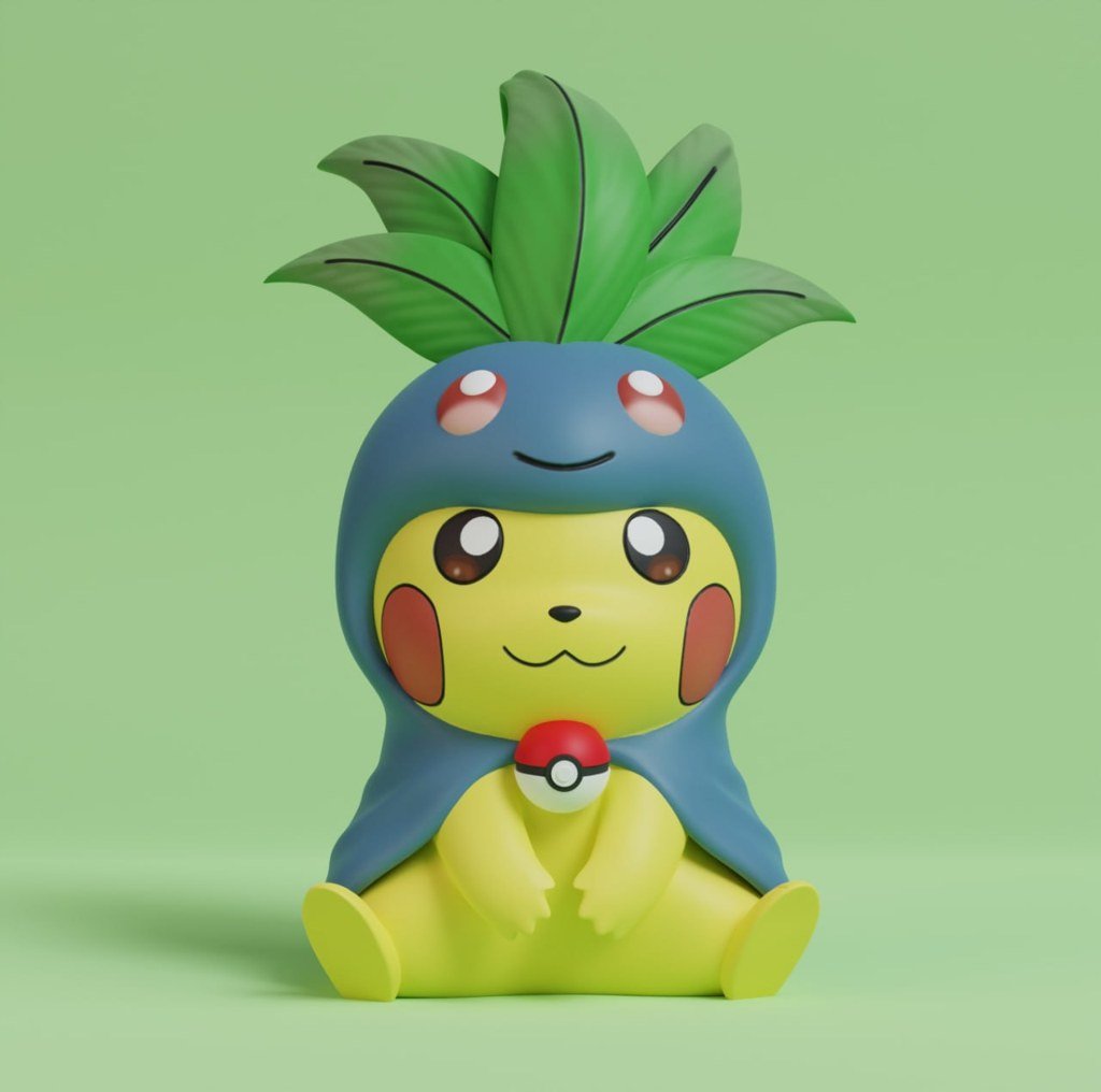Pikachu disfrazado de Oddish