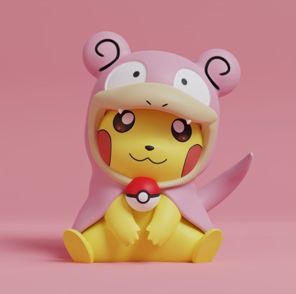 Pikachu disfrazado de Slowpoke