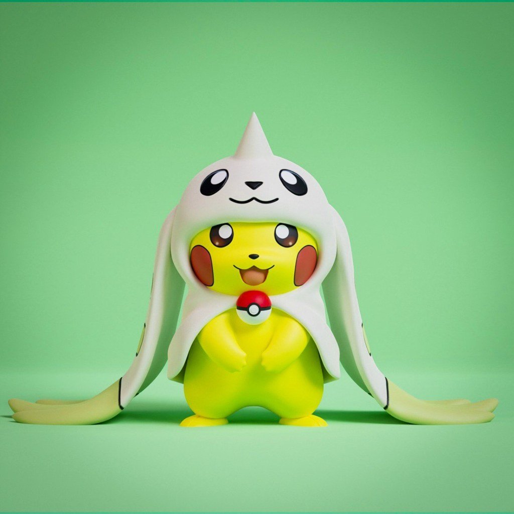 Pikachu con capucha de Terriermon