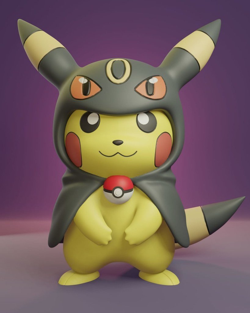 Pikachu disfrazado de Umbreon