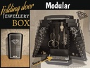 Caja de joyería con puerta plegable y 8 placas