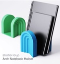 Soporte para cuaderno arqueado