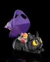 Contenedor porta caramelos de bruja y gatito