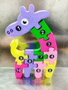 Puzzle de jirafa Montessori