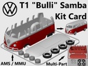 VW T1 Bus Kit Card completo de una sola color