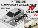 Mitsubishi Lancer Evolution 4 Kit Card completo de una sola color