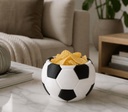 Bowl de snacks con balón de fútbol