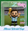 Messi levantando la Copa del Mundo — Colección Z-Minis de fútbol