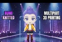 Rumi Huntrix de KPop Demon Hunters tejido crochet