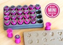 Juego de sellos de arcilla mini de 10 mm de alta definición, sin necesidad de boquilla