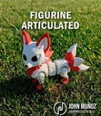 Llavero Kinetsu Kitsune Flexible Articulado