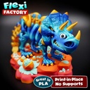 Factory Skeleton Triceratops Eyes Straight Flexible Articulado