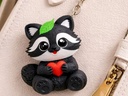 Llavero Cute Raccoon with Heart